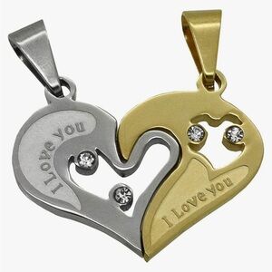 ILoveYou His & Hers Matching Couple Necklaces